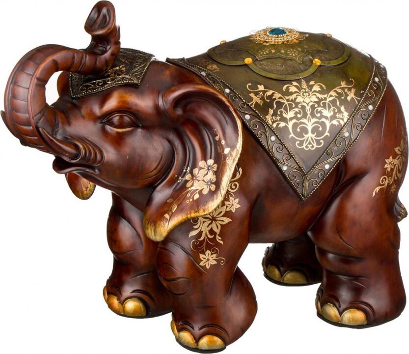 una estatua de elefante como amuleto de buena suerte